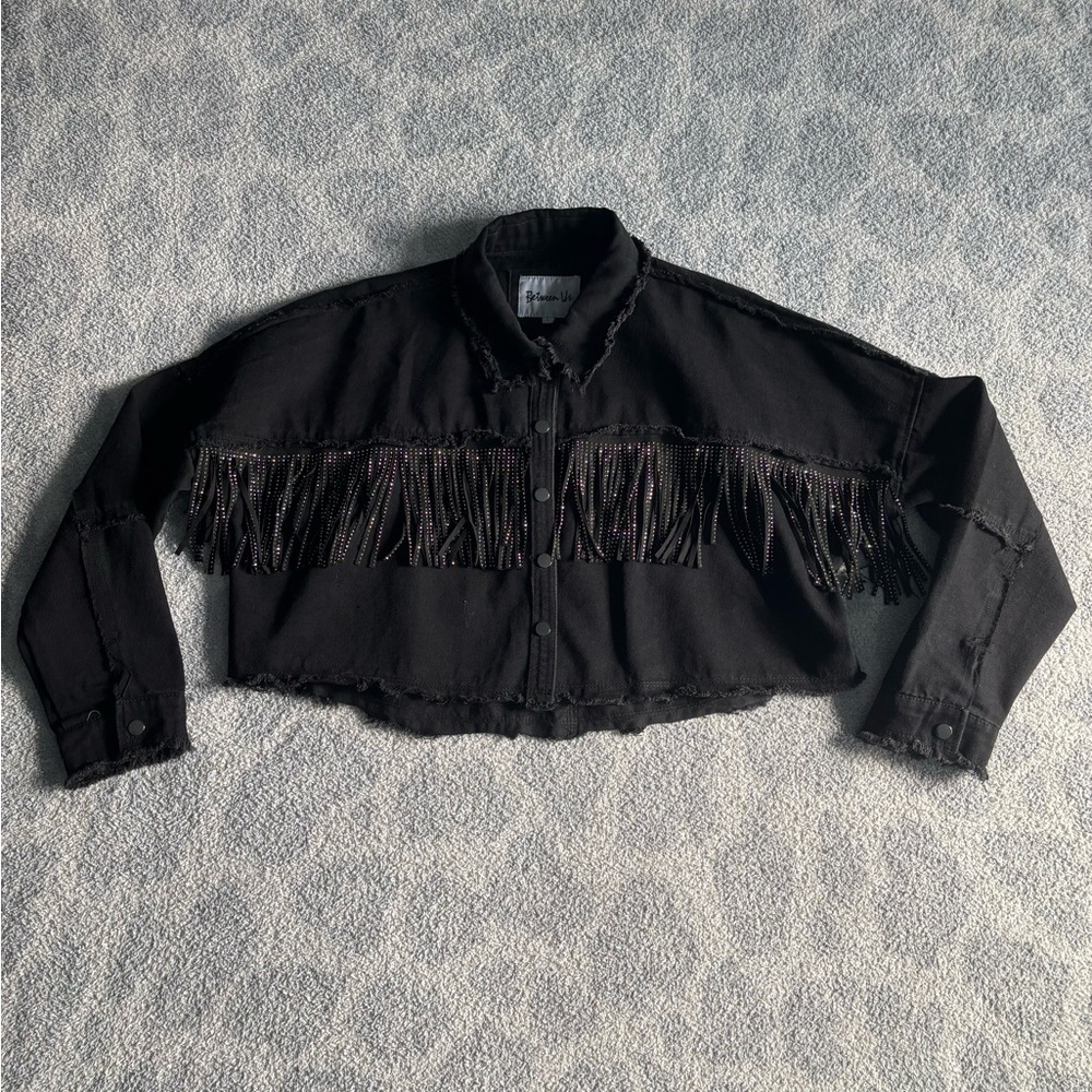 Black Fringe Women's Jacket
